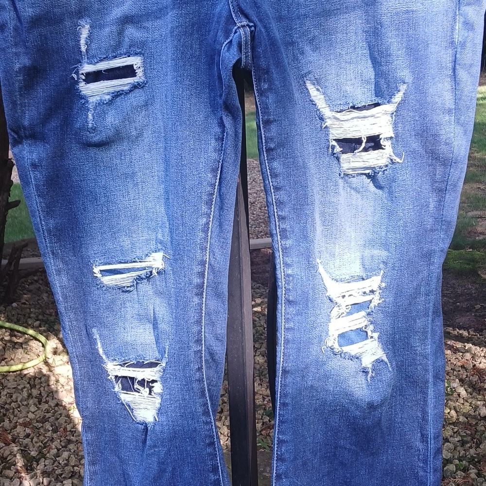 KanCan Mid Rise Ripped Flare Jean Sz 18 - Picture 2 of 13